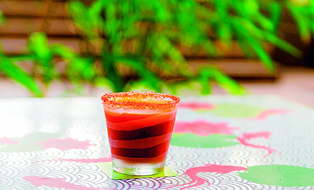 Lemon leaf asian inspired Bloody Mary Lemon leaf asian inspired Bloody Mary